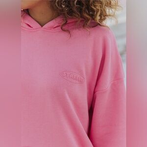 Starfit Puff Logo Hoodie Pink Size M
